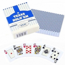 Карти гральні (54шт) TEXAS HOLDEM сині для покеру професійні пластикові